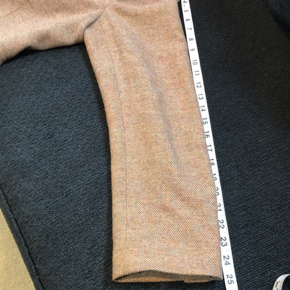Talbots Plus Size Wool Blend Tan Tweed One Button 3 Pocket Blazer Jacket-16 - Picture 13 of 15